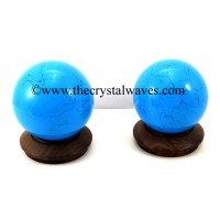 Turquoise W/Black Matrix (Manmade) Ball / Sphere
